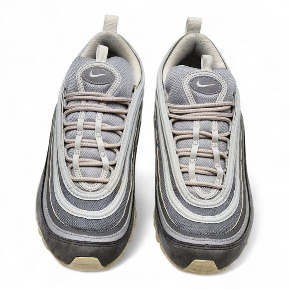 Nike Air Max 97 Premium OG 312834-005 Mesh Sneakers Gray White US 10 - Preowned - Picture 3 of 7